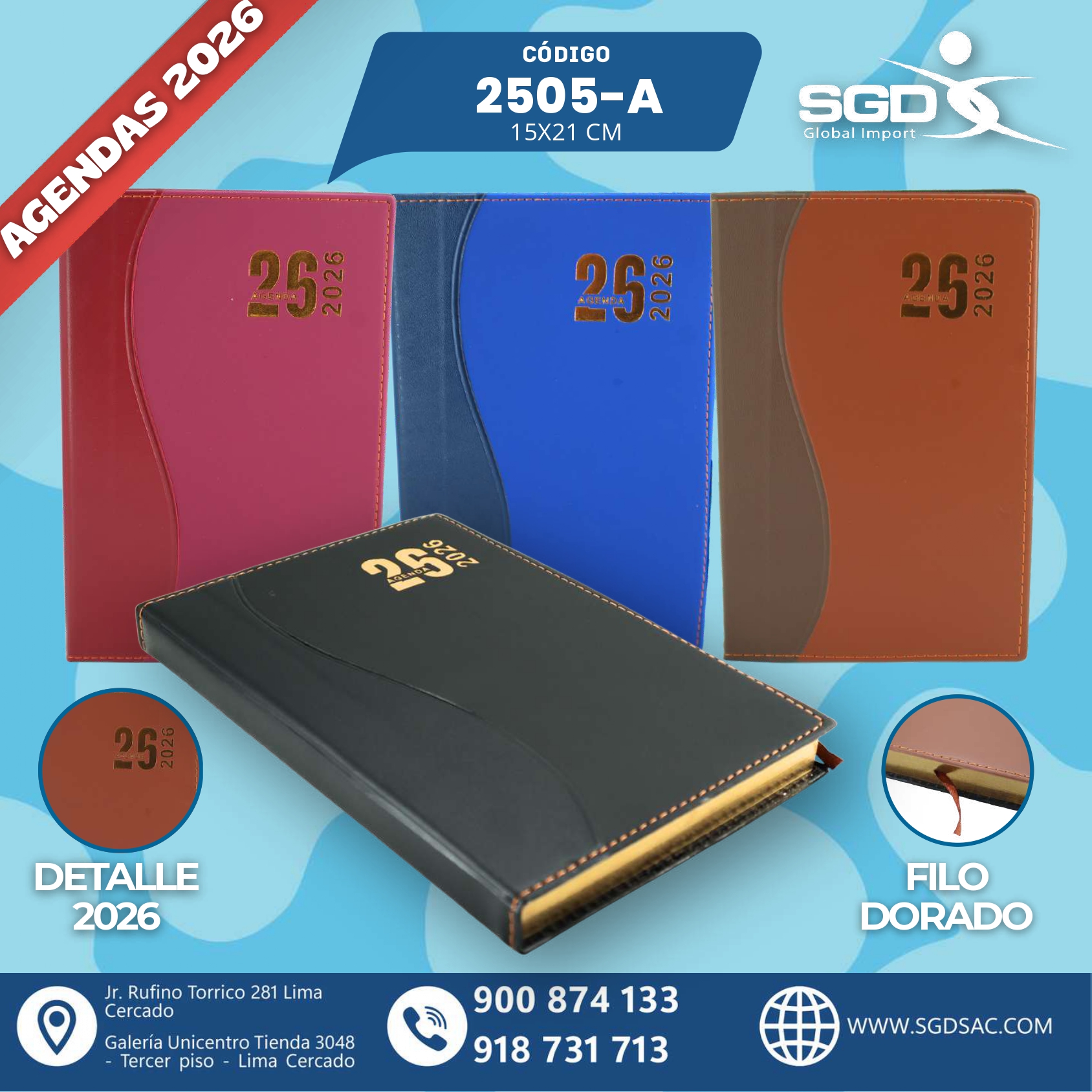 Agenda importada 2026 diseño exclusivo